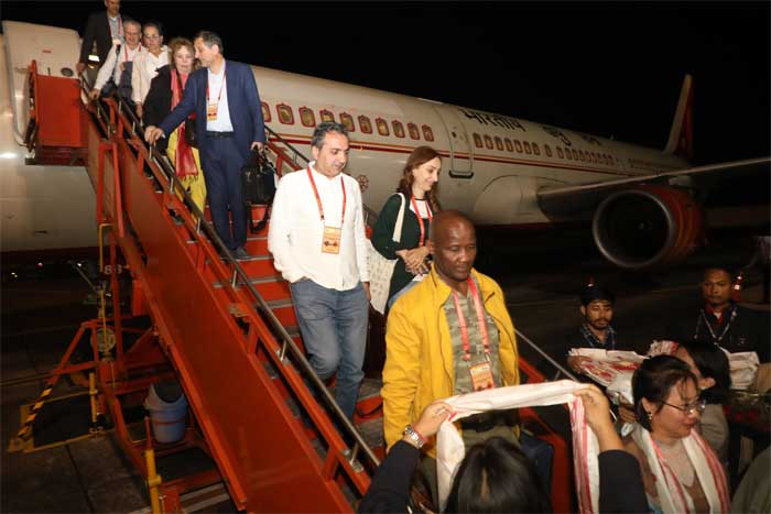 Union Minister S. Jaishankar arrived at Jorhat airport with ambassadors of various countries