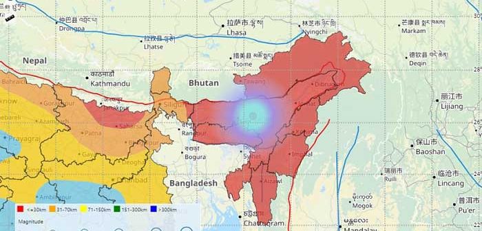 Earthquake of 3.6 magnitude hits Assam