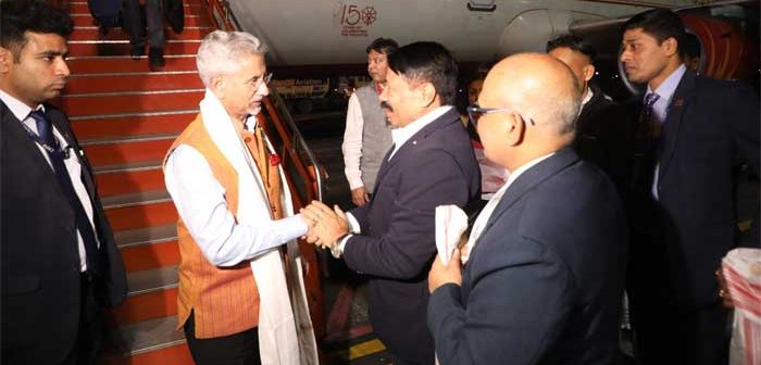 Union Minister S. Jaishankar arrived at Jorhat airport with ambassadors of various countries