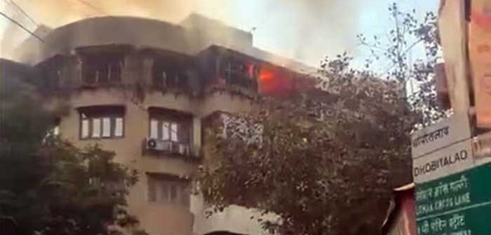 Fire breaks out in a five-storey building in Marine Lines