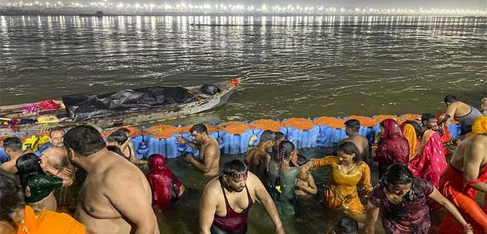 holy bath of mahashivratri continues in prayagraj