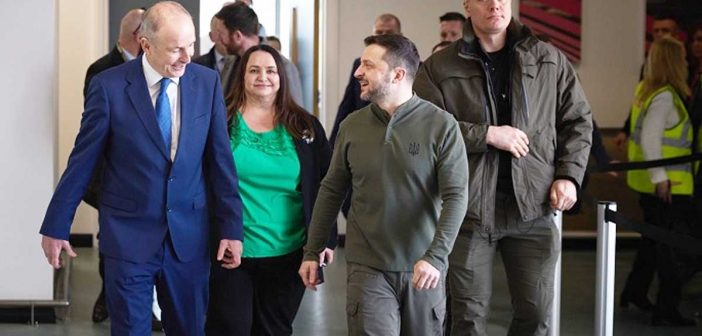 Zelensky, who was going to America, met the Prime Minister of Ireland on the way